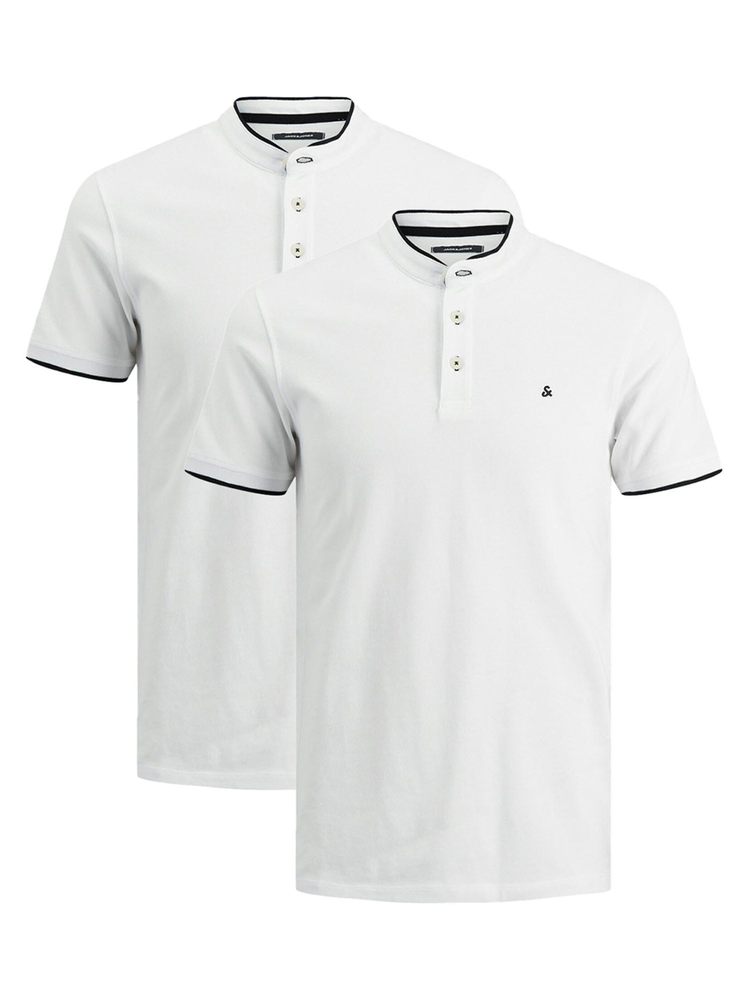 JACK & JONES Shirt 'Paulos Mao' in White: front