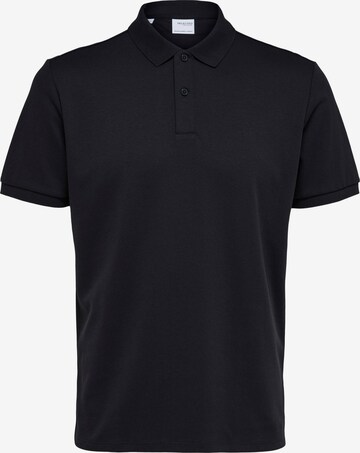 T-Shirt 'Toulouse' SELECTED HOMME en noir : devant