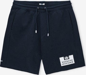 Weekend Offender Loosefit Broek in Blauw: voorkant