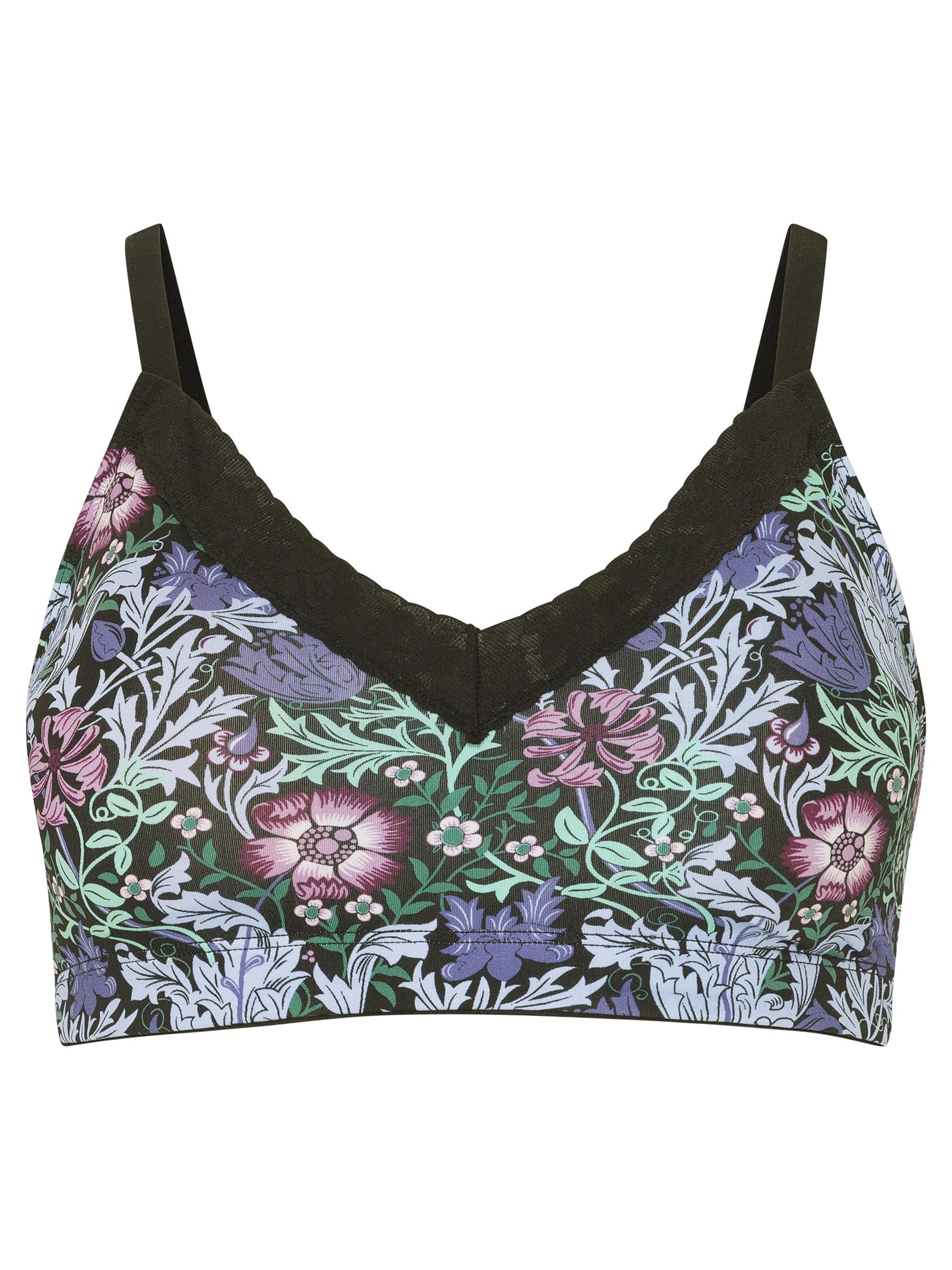 JOCKEY Bralette Sports Bra 'Parisienne Soft Stretch Lace Microfiber Bralette' in Black: front