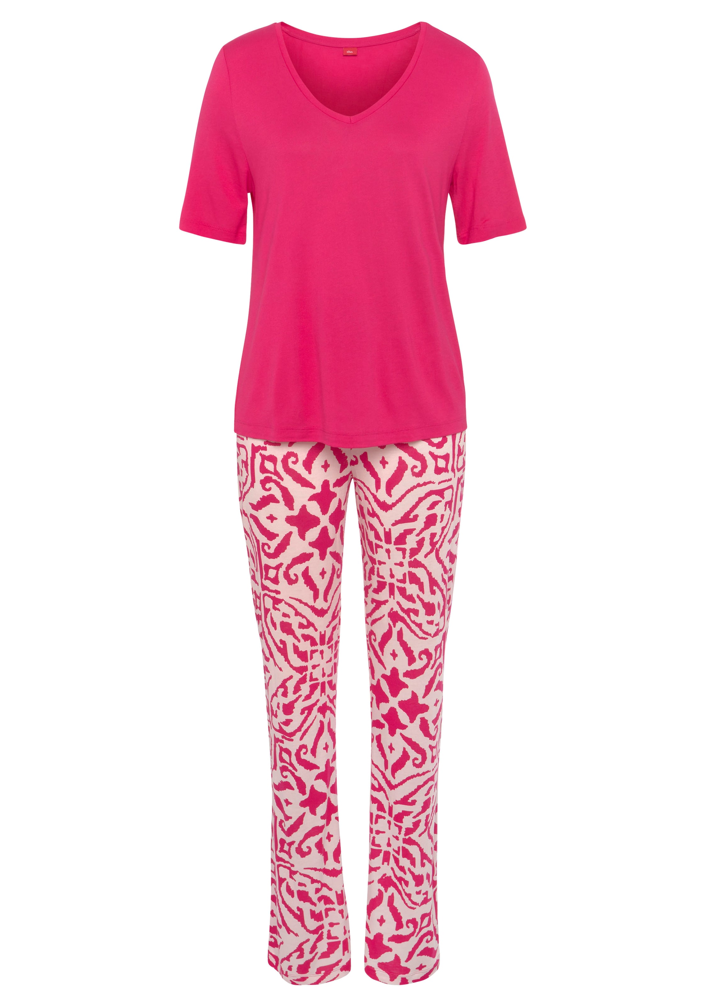 s.Oliver Pyjama in Pink: Vorderseite
