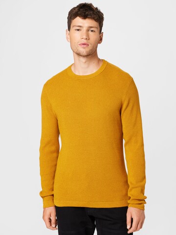 Pull-over 'Rocks' SELECTED en jaune : devant