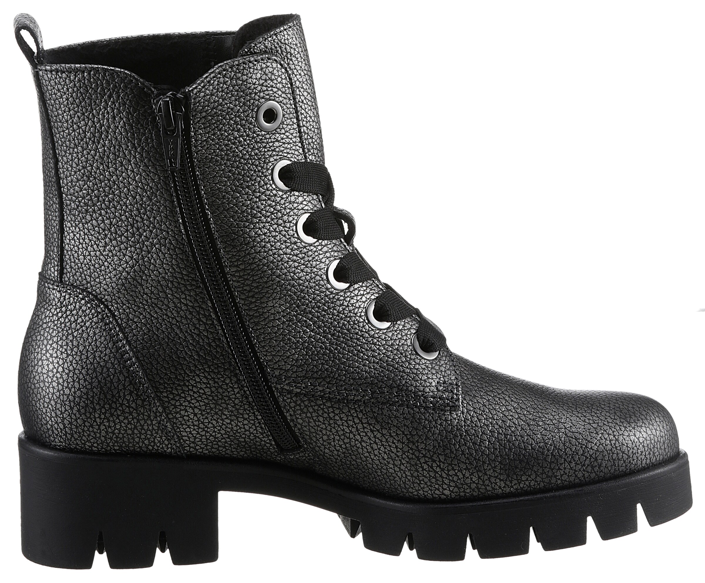 GABOR Lace-up bootie in Grey