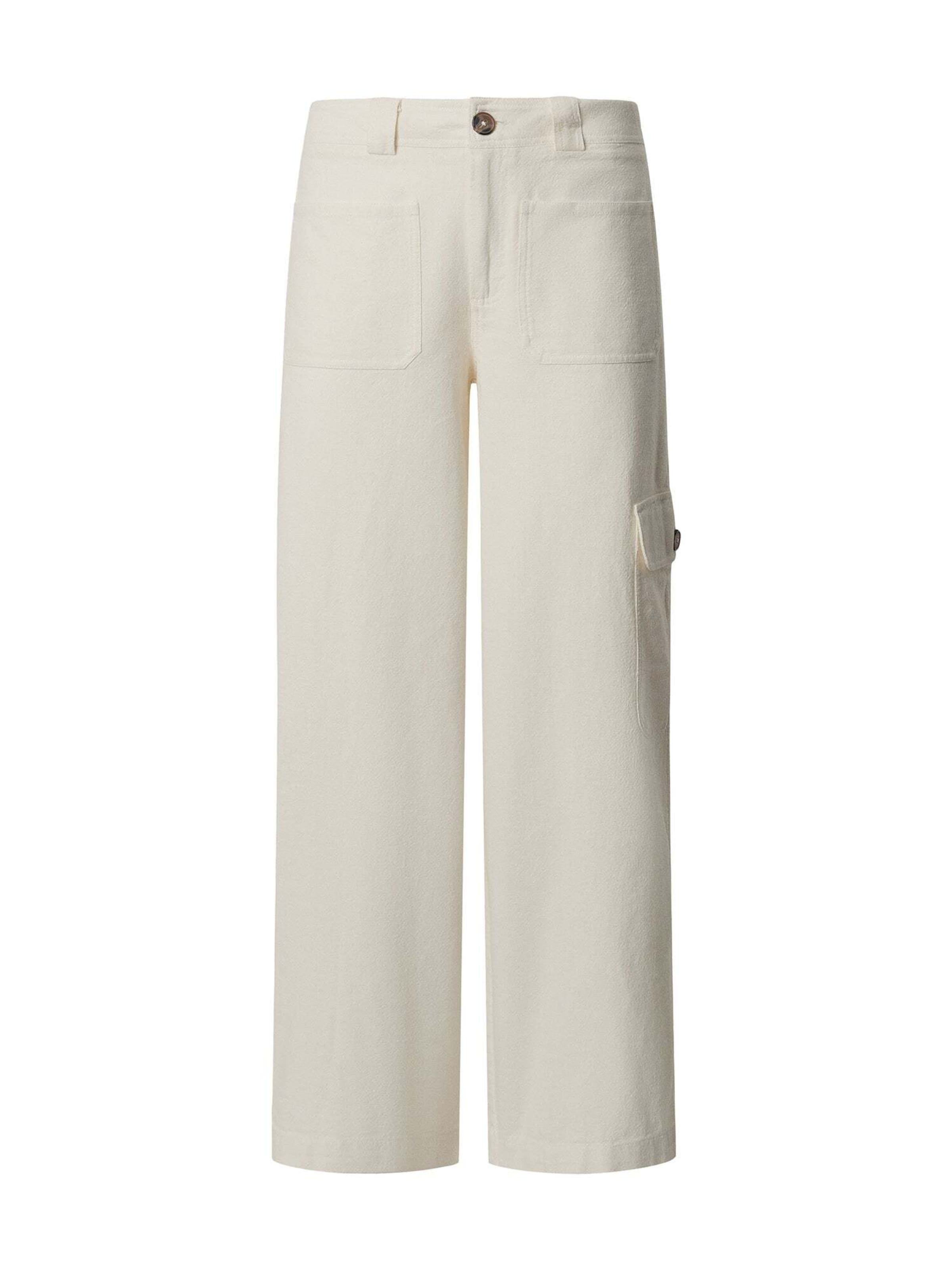 Pepe Jeans Loosefit Hose in Weiß: Vorderseite