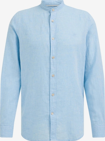 WE Fashion Button Up Shirt in Blue: front