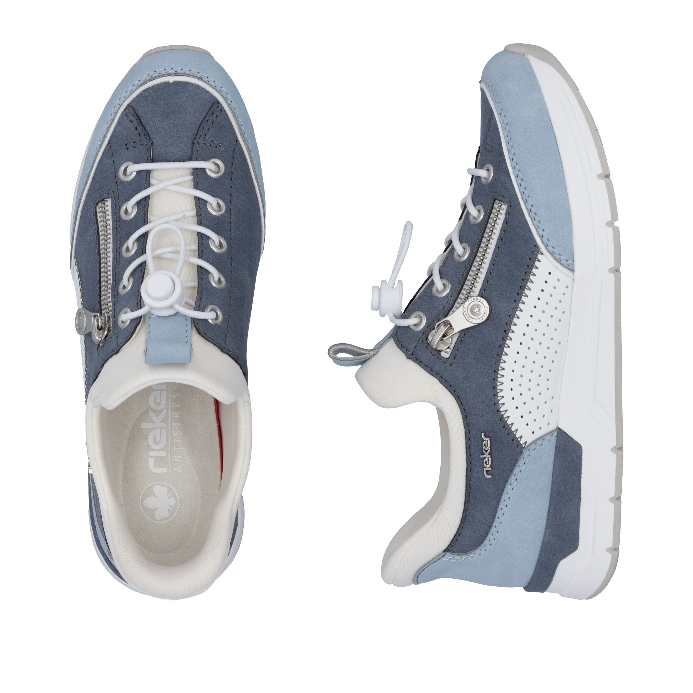 Baskets basses Rieker en bleu