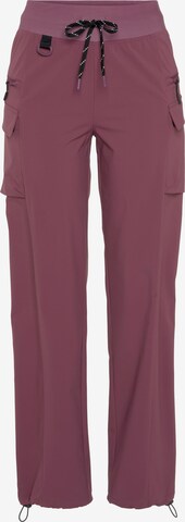 LASCANA ACTIVE Outdoor Pants in Pink: front