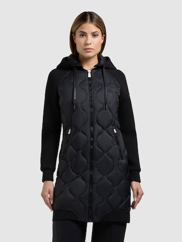 Manteau mi-saison ' NORA ' khujo en noir : devant