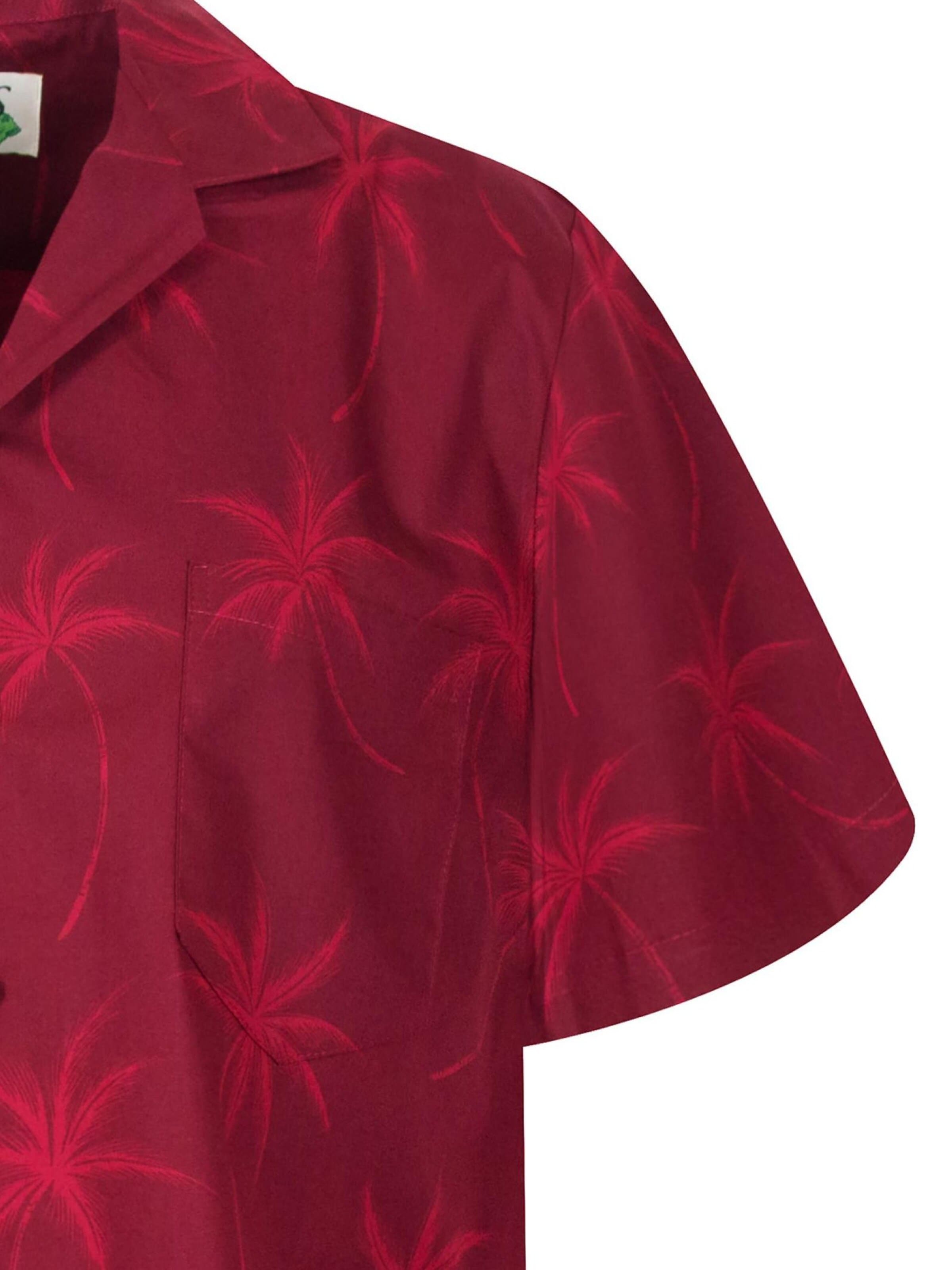 KY's Regular fit Overhemd 'Palmshadow' in Rood