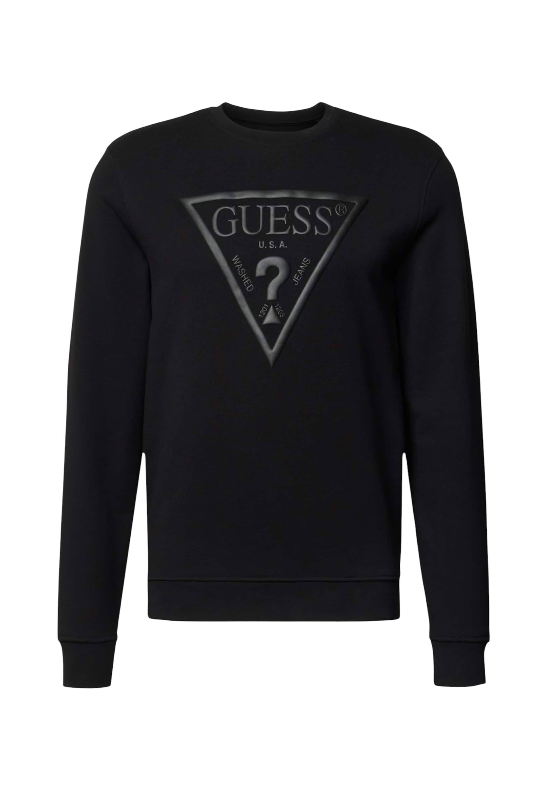 GUESS Sweatshirt 'Audley' in Black: front
