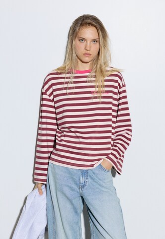 T-shirt Pull&Bear en rose : devant