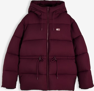 purpurinė Tommy Jeans Demisezoninė striukė: priekis