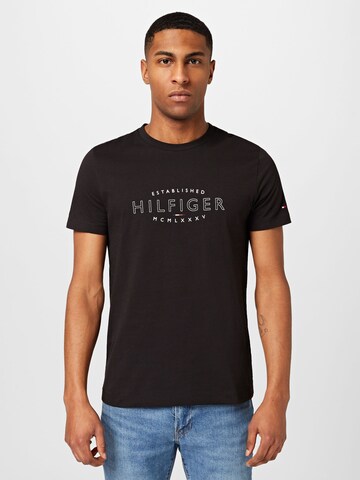 Maglietta di TOMMY HILFIGER in nero: frontale