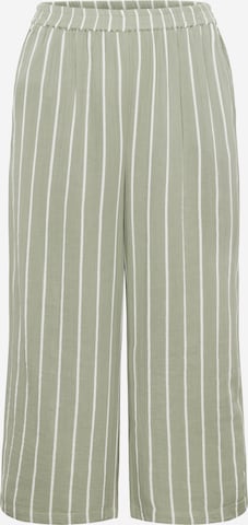 ONLY Carmakoma Wide leg Broek in Groen: voorkant