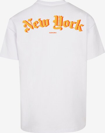 T-Shirt 'THE STREETS OF THE WORLD' F4NT4STIC en blanc
