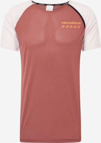 new balance - Camiseta funcional 'Accelerate Pacer' en marrón: frente