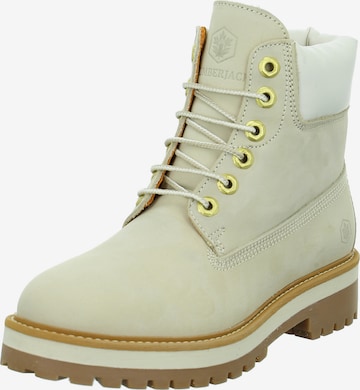 Lumberjack Lace-Up Ankle Boots 'KRISTY' in Beige: front