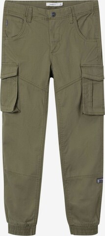 Tapered Pantaloni 'Bamgo' di NAME IT in verde