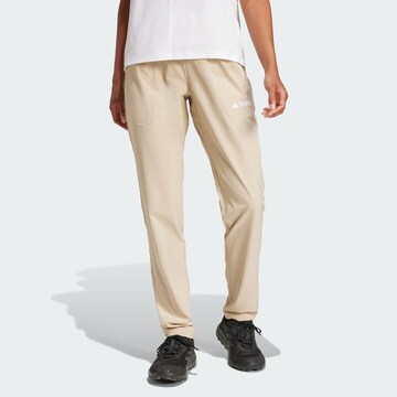 Regular Pantalon outdoor 'Essentials' ADIDAS TERREX en beige : devant