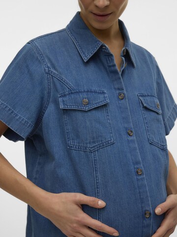 Vero Moda Maternity Blousejurk 'VMMCamilla' in Blauw