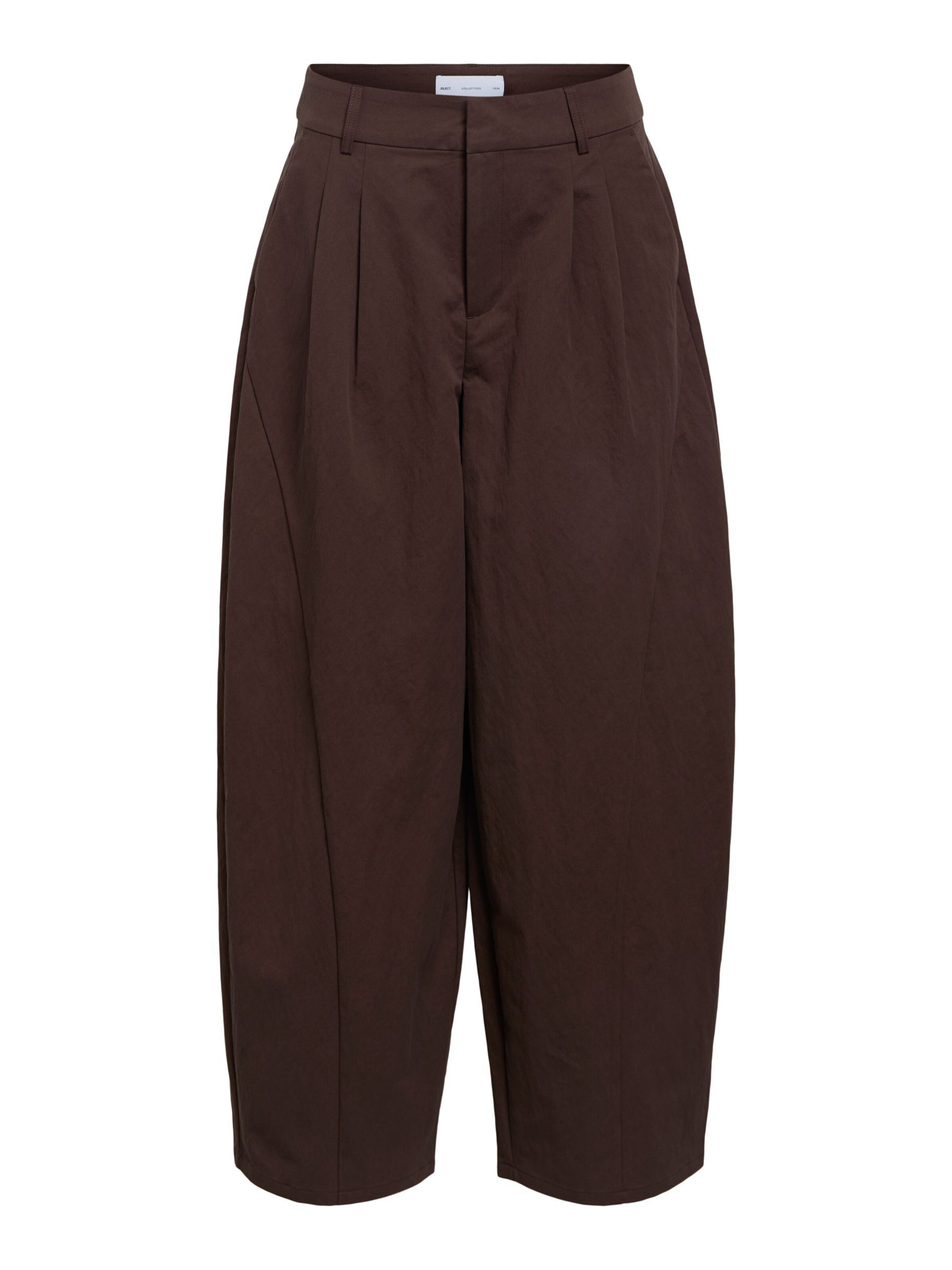 OBJECT Pleat-front trousers 'OBJTanya' in 38 in Chocolate, Item view