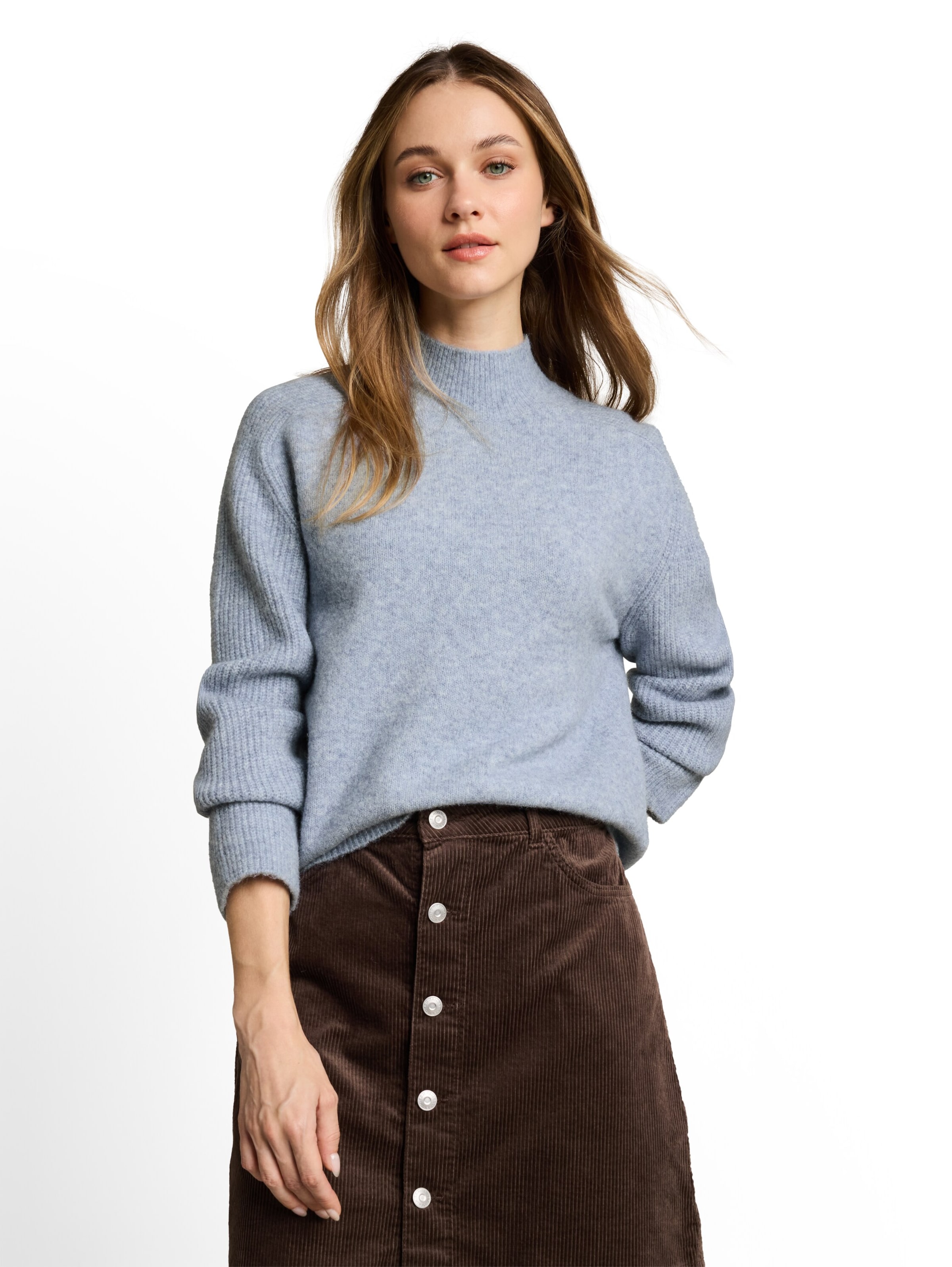Pulover de la TOM TAILOR DENIM pe albastru: față