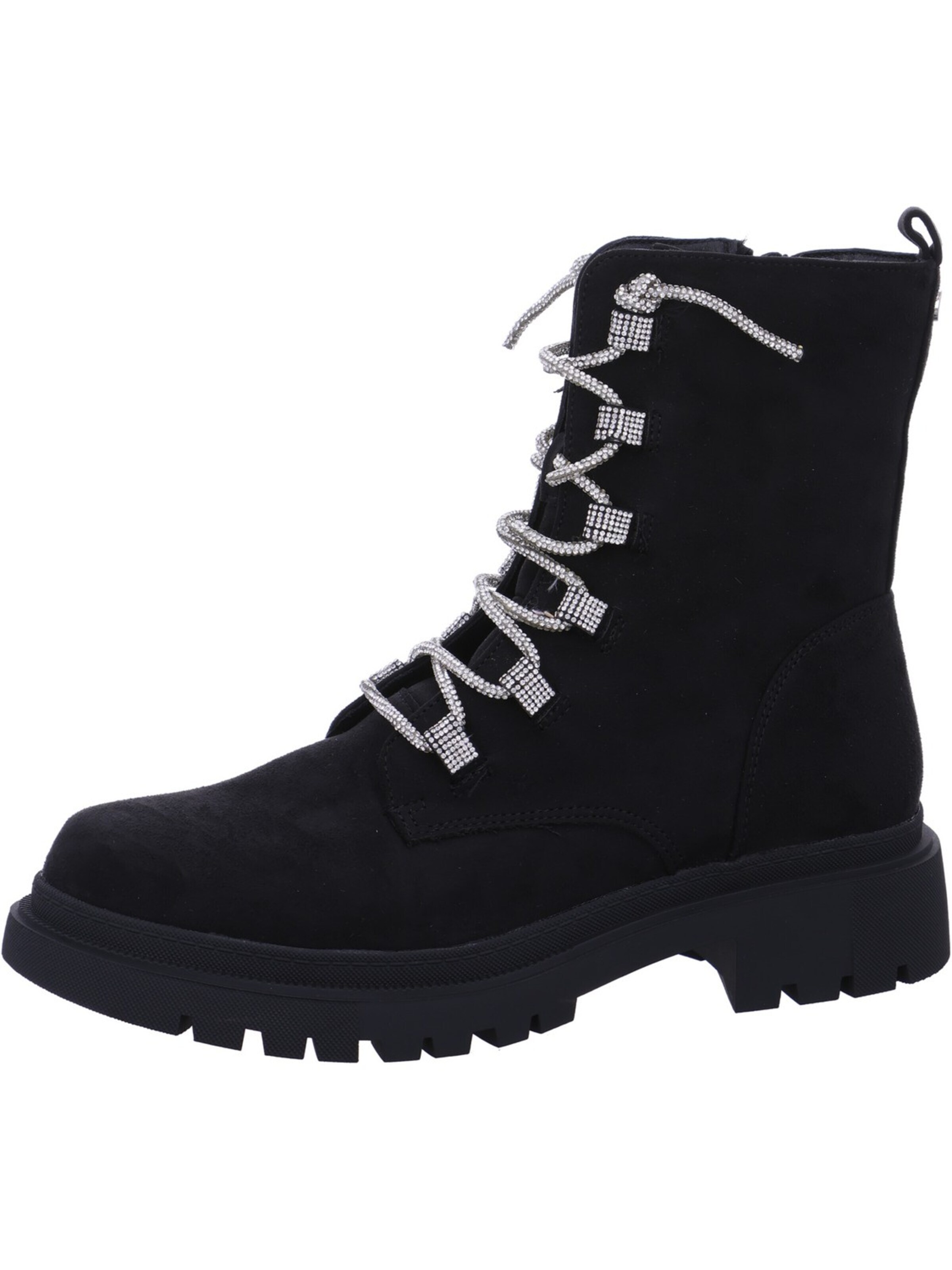 LA STRADA Booties 'La Strada Schnürstiefel Schwarz' in Black: front