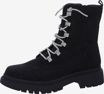 LA STRADA Ankle Boots 'La Strada Schnürstiefel Schwarz' in Schwarz: Vorderseite