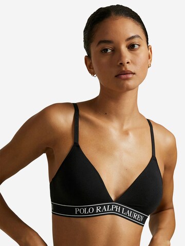 Triangle Soutien-gorge ' Polo Essentials ' Polo Ralph Lauren en noir : devant