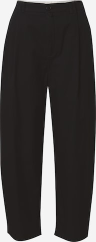 DRYKORN Regular Pleat-Front Pants 'EARLY' in Black: front