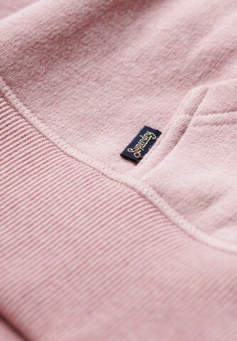 Superdry Sweat jacket 'Essential' in Pink