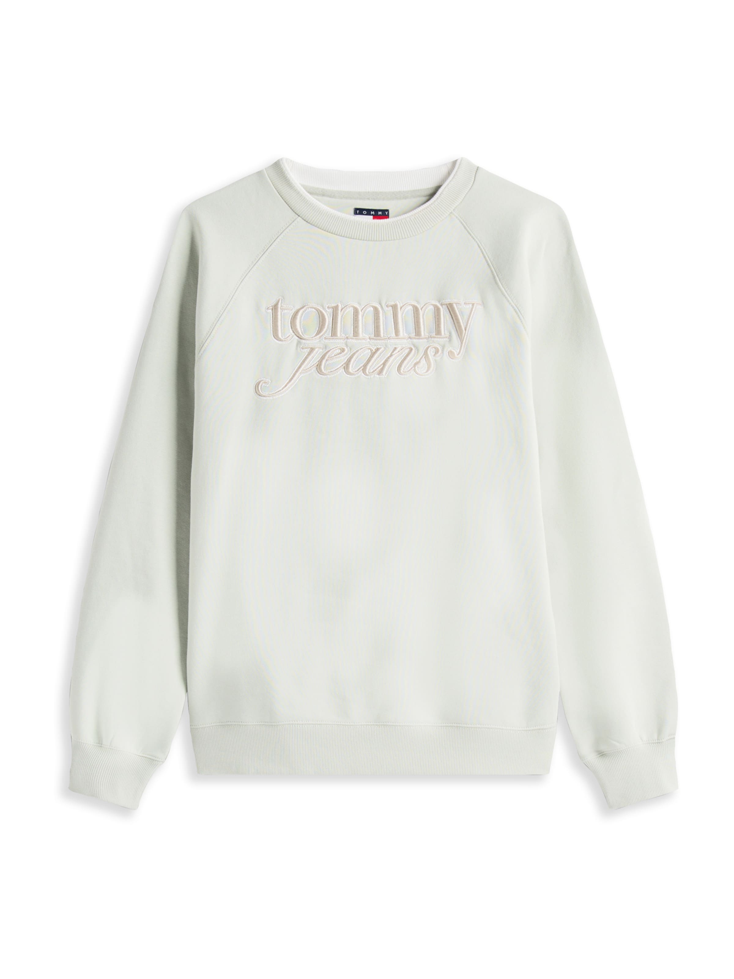 Tommy JeansSweater majica - zelena boja: prednji dio