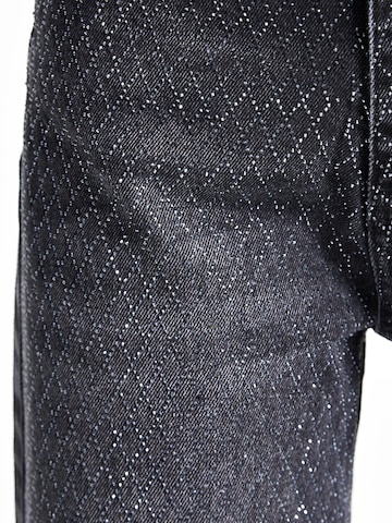 IT'S BASIC Regular Jeans 'EMMA Straight High Rise' in Zwart