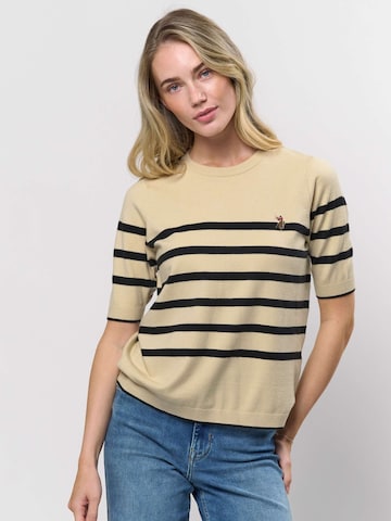 U.S. POLO ASSN. Svetr ' Maiken Short ' – béžová: přední strana