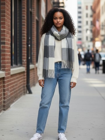 Kumixi Scarf 'Fransen' in Grey