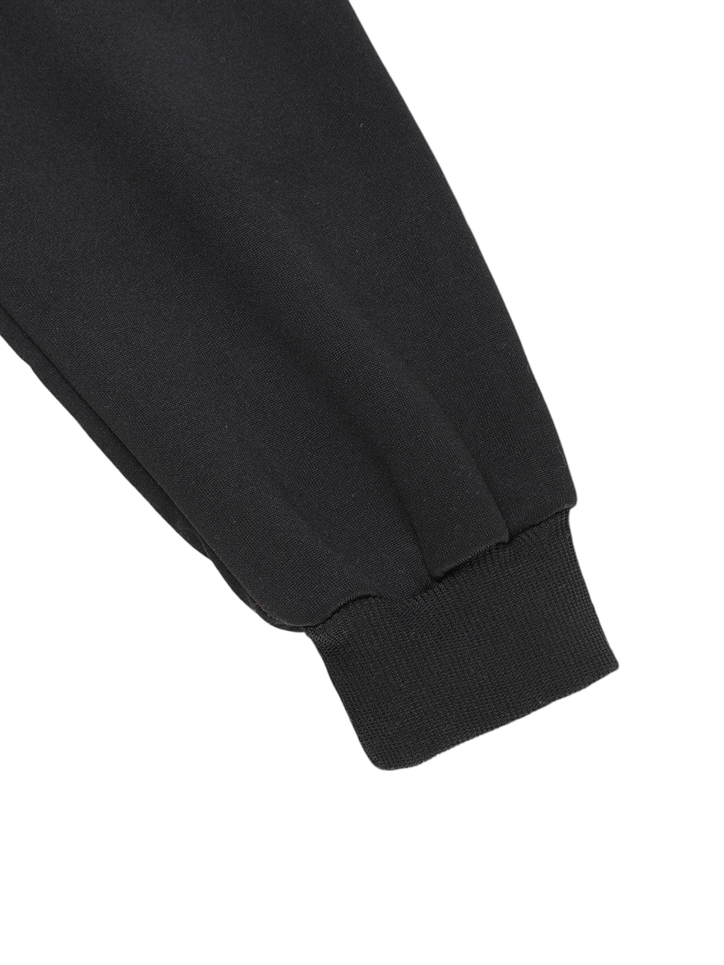 Felpa 'Women's Pullover with Star Print, Loose Fleece Pullover for Autumn/Winter' di GORHEY in nero