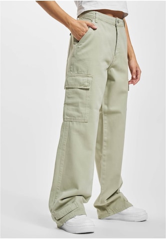 Wide Leg Pantalon cargo DEF en vert