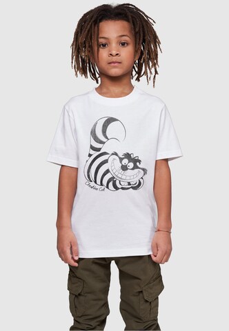 ABSOLUTE CULT Shirt 'Alice in Wonderland - Cheshire Cat' in White: front