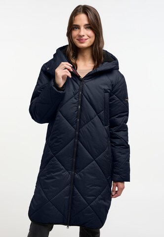 Frieda & Freddies NY Between-Seasons Coat 'Richelle' in Blue: front