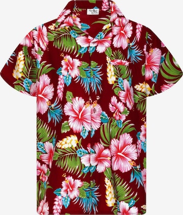 Maglietta 'Hibiscus New' di King Kameha in rosso: frontale
