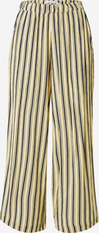 Wide leg Pantaloni 'MARRAKECH' di ICHI in giallo: frontale