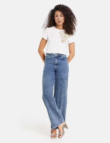 TAIFUN Wide Leg Jeans in Blau