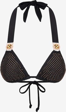 Triangolo Top per bikini 'Private Island' di Moda Minx in nero: frontale