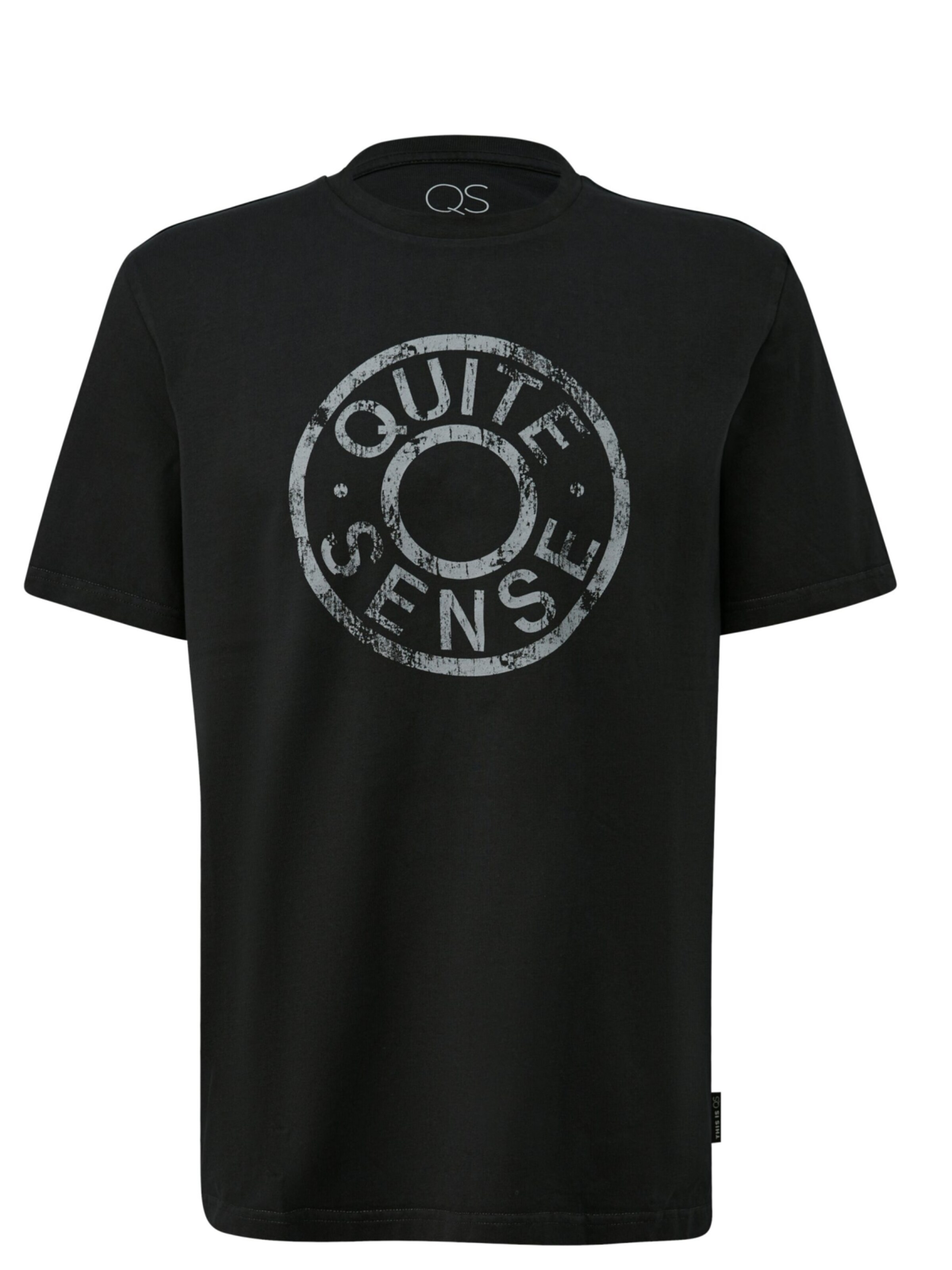 QS Shirt 'Q/S designed by - Heren t-shirt' in Black: front