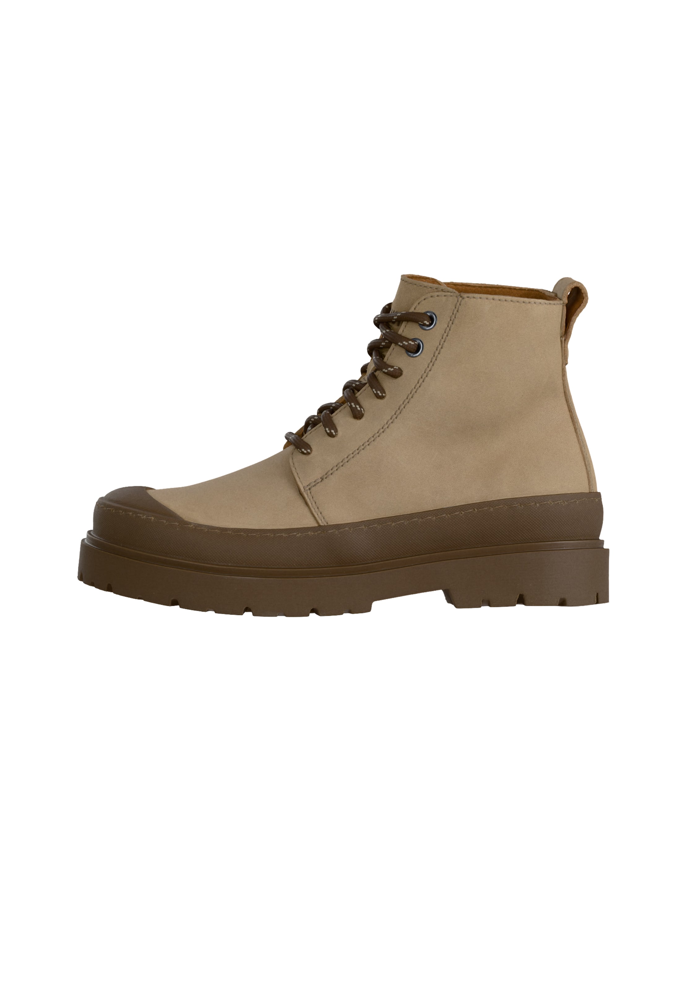 BIRKENSTOCK - Botines con cordones 'Prescott' en marrón: frente