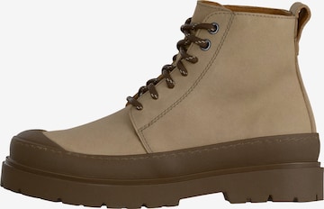 BIRKENSTOCK - Botines con cordones 'Prescott' en marrón: frente