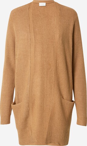 VILA Knit Cardigan 'Ril' in Brown: front