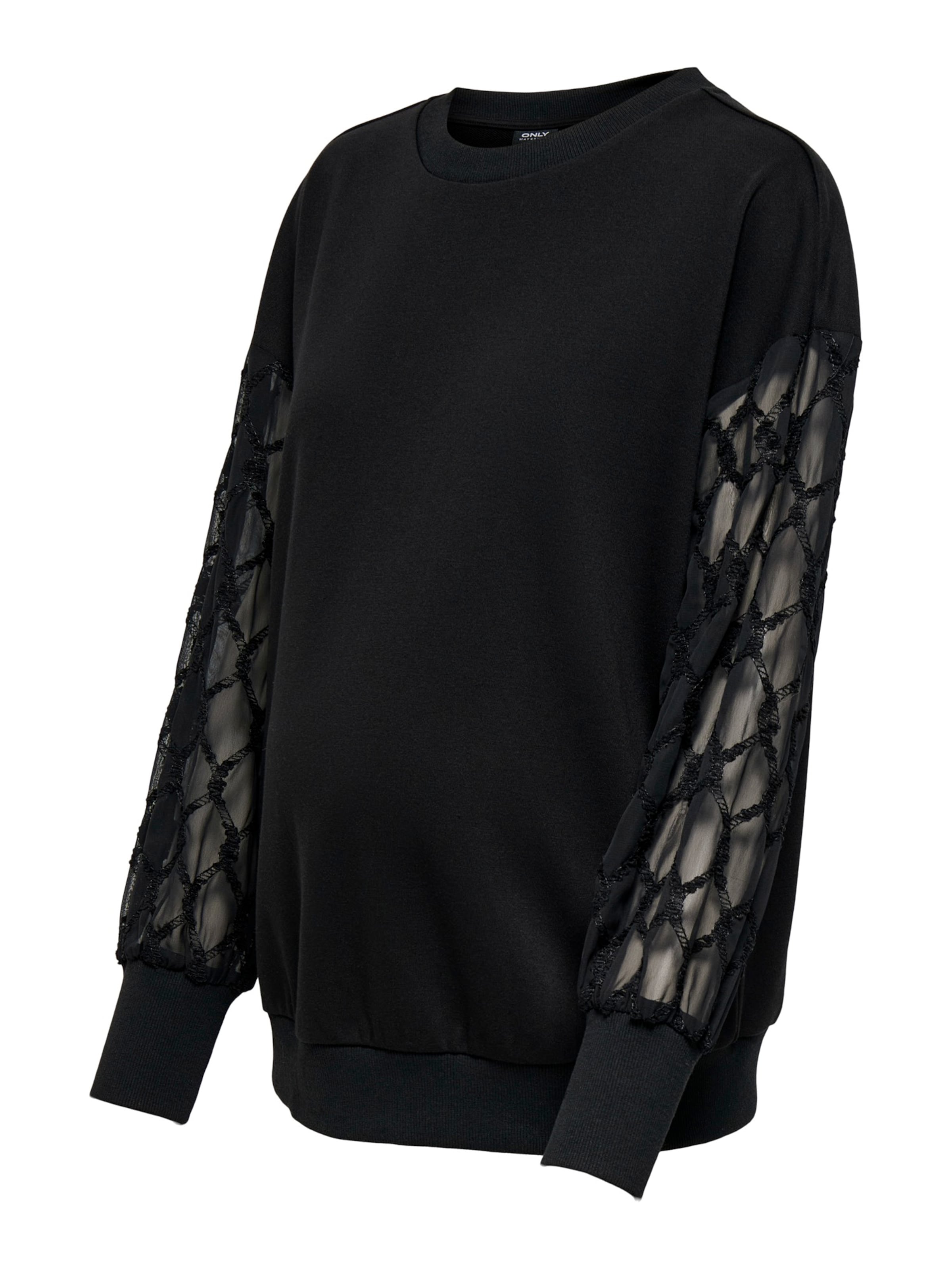 Only Maternity - Sweatshirt 'OLMNOMI' em preto: frente