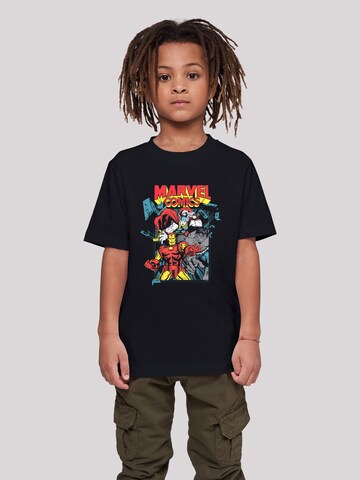 T-Shirt 'Marvel Comics Trio Pose' F4NT4STIC en noir : devant