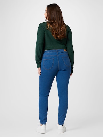 Vero Moda Curve Skinny Farkkuleggingsit 'Rudy' värissä sininen